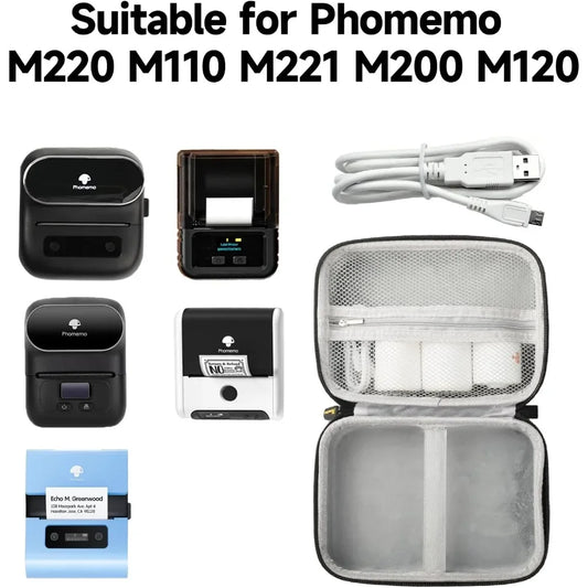 Label Printer Case Compatible Phomemo M220 M110 M221 M120 M200 Niimbot B1 B21 Portable Label Maker Holder Case - Empire P.E
