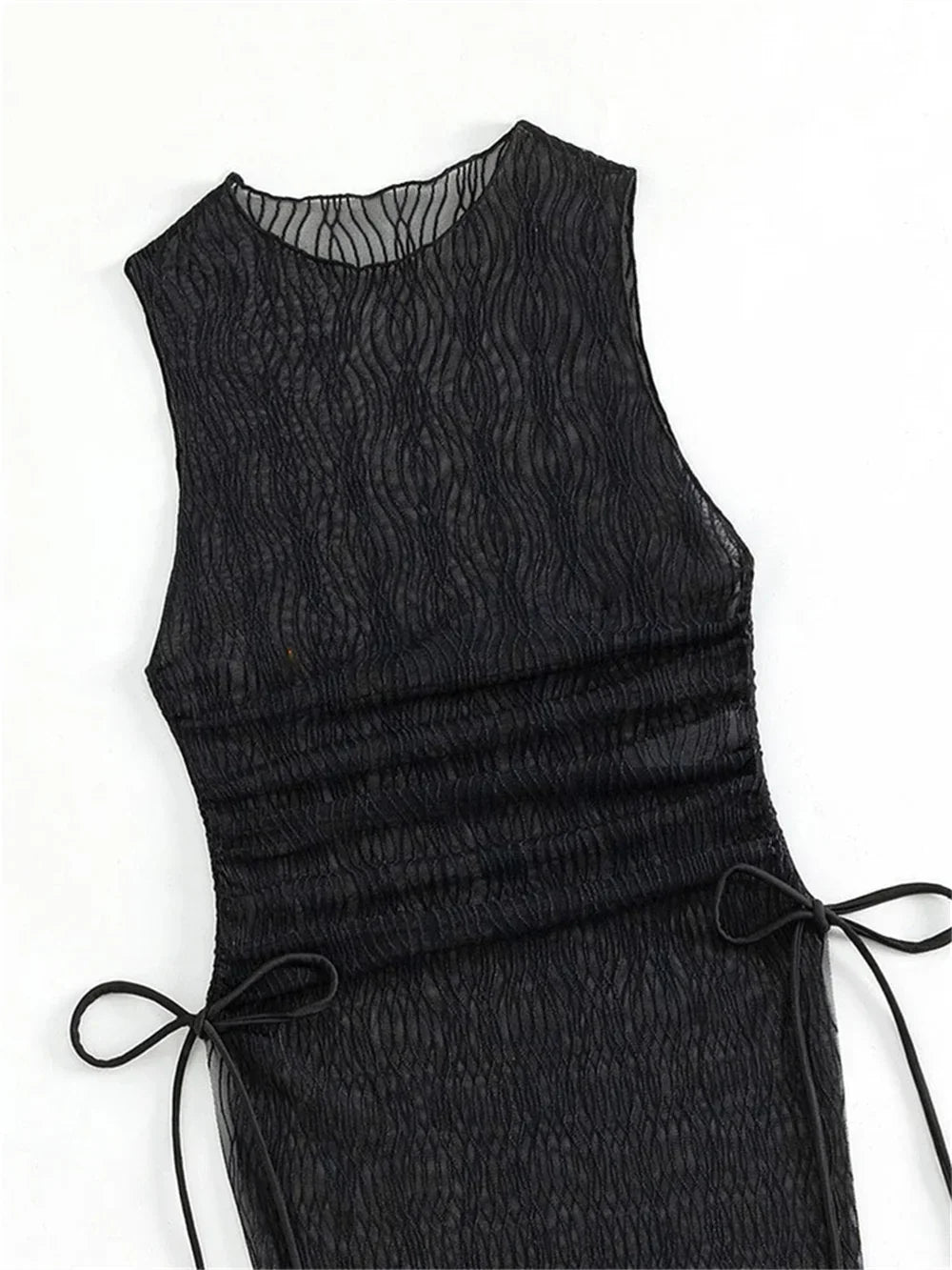 Sexy Mesh High Slit Dress Cover-Ups