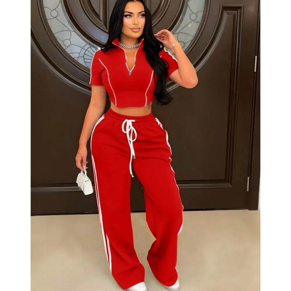 Fashion Casual Short Hoodie 2 Piece Women - Empire P.E