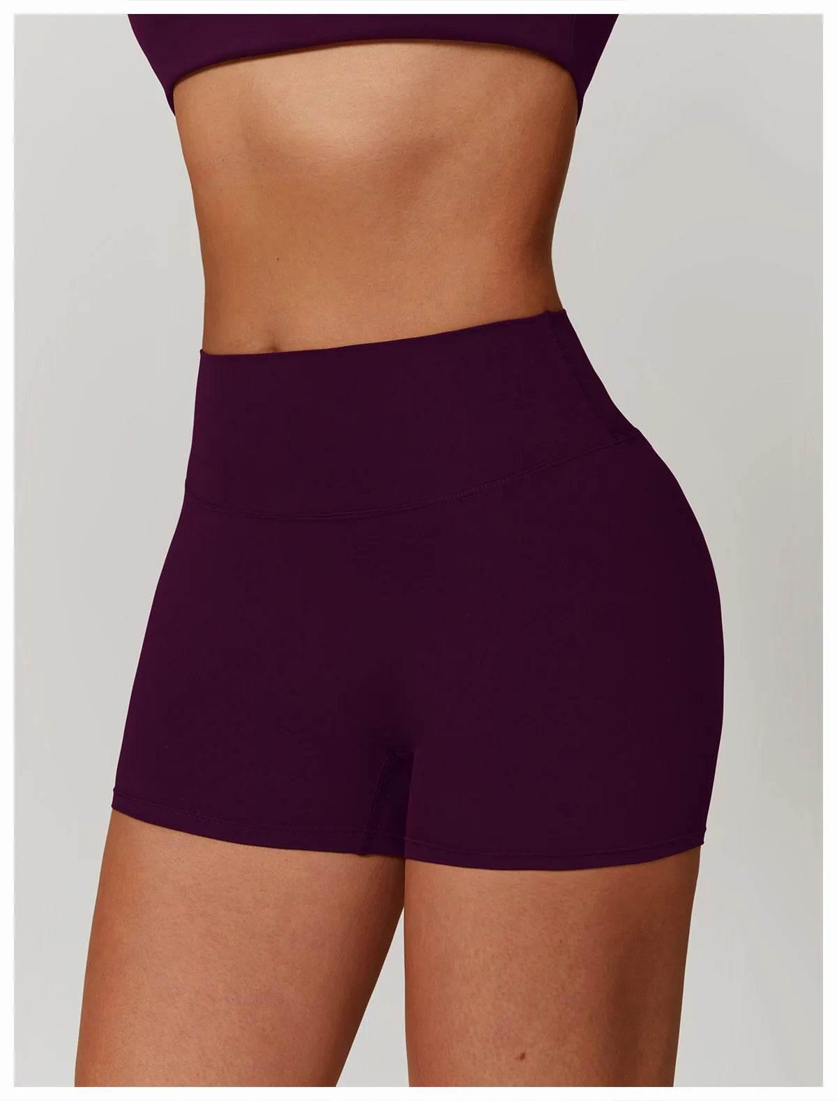 New Women Yoga Shorts High Waist Beautiful Buttocks Gym Sexy Feel V-shaped Shorts Sports Fitness Tights Push up Run Leggings - Empire P.E