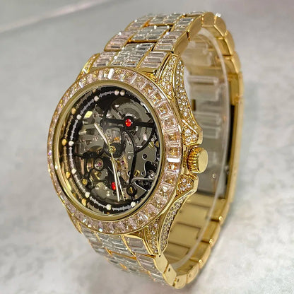 Hip Hop Big Square Diamond Bling Watch