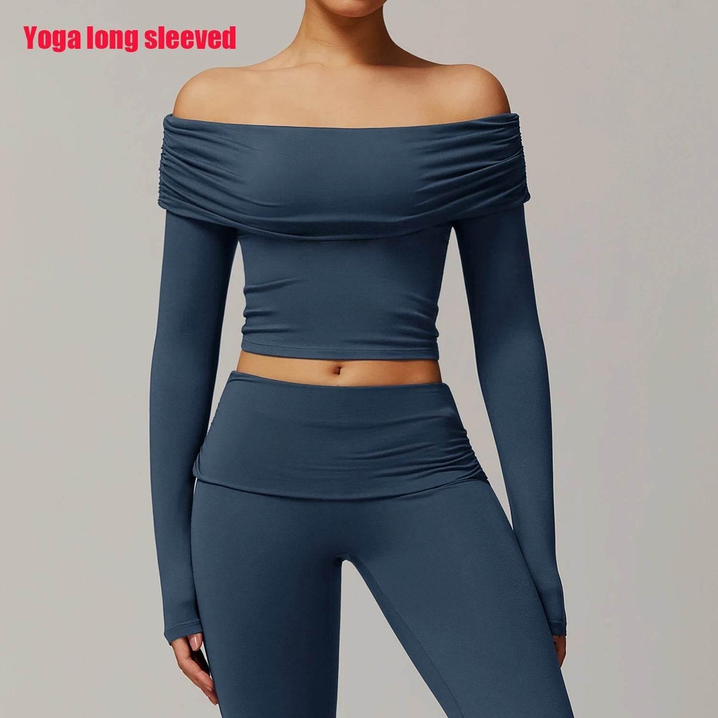 Sexy Yoga Long Sleeve Slim Fit Fitness Yoga Shirts Crop Top Women's Quick-drying Sport Tops Running Workout Women Gym Clothing - Empire P.E