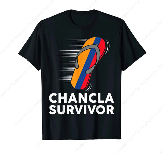 Chancla Survivor Colombia Colombian Flag Hispanic Heritage T-Shirt - Empire P.E