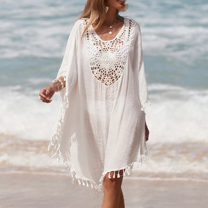 Women's Handmade Crochet Splicing Swimsuit Cover-Ups
