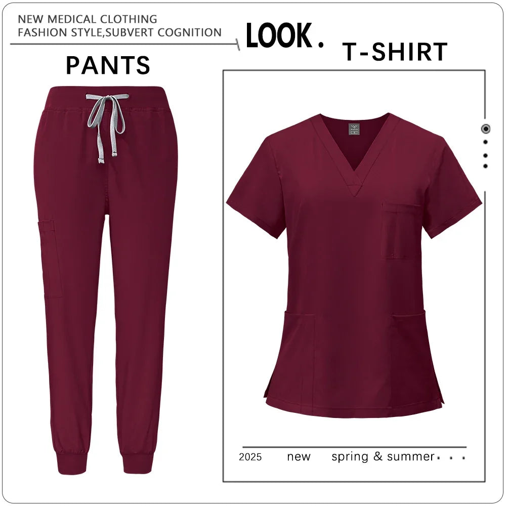 Clinic Workwear Unisex Medical Nurse Scrub Set