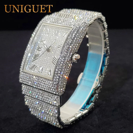 Rectangular Men's Watch Full Iced Out - Empire P.E