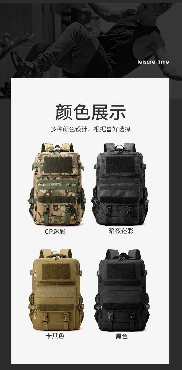 40L Waterproof Outdoor Tactical Backpack Men Travel Daypack Climbing Hiking Trekking Hunting Fishing Camping Sports Rucksacks - Empire P.E