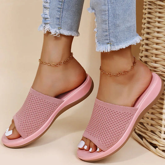 Women's Elastic Force Summer Flat Sandals