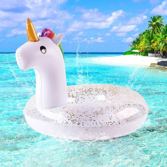 1PC Unicorn Shaped Pool Floats, Adult Summer Thick Swimming Ring, Suitable For Summer Pool Party Armpit Ring. - Empire P.E