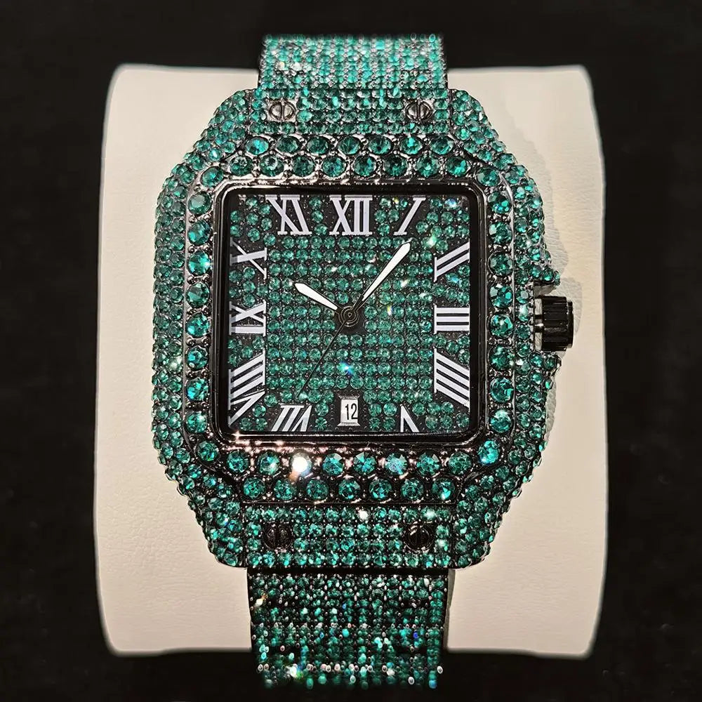 Green Diamond Watch For Men