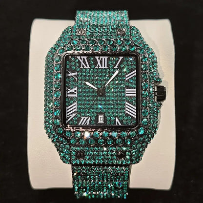 Green Diamond Watch For Men