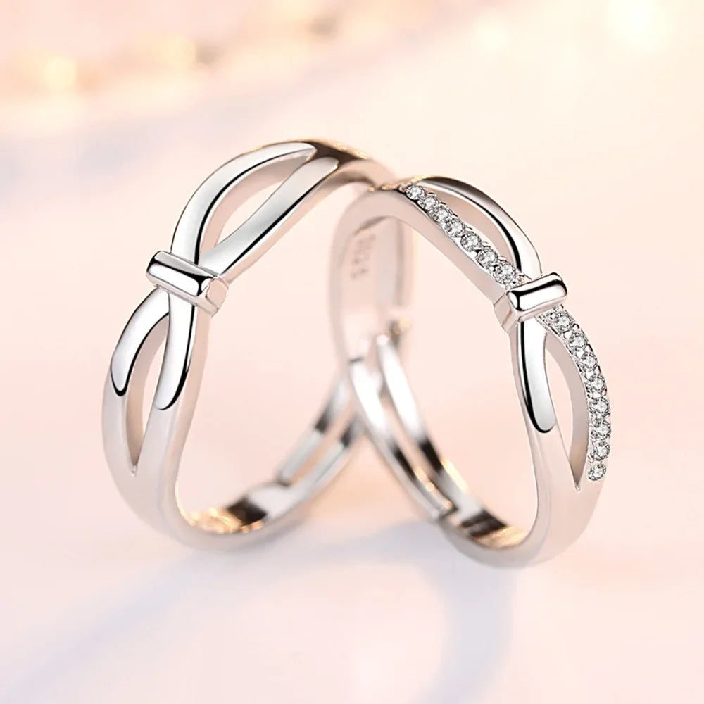 NEW 925 Sterling Silver Moissanite Diamond Couple Rings - Empire P.E