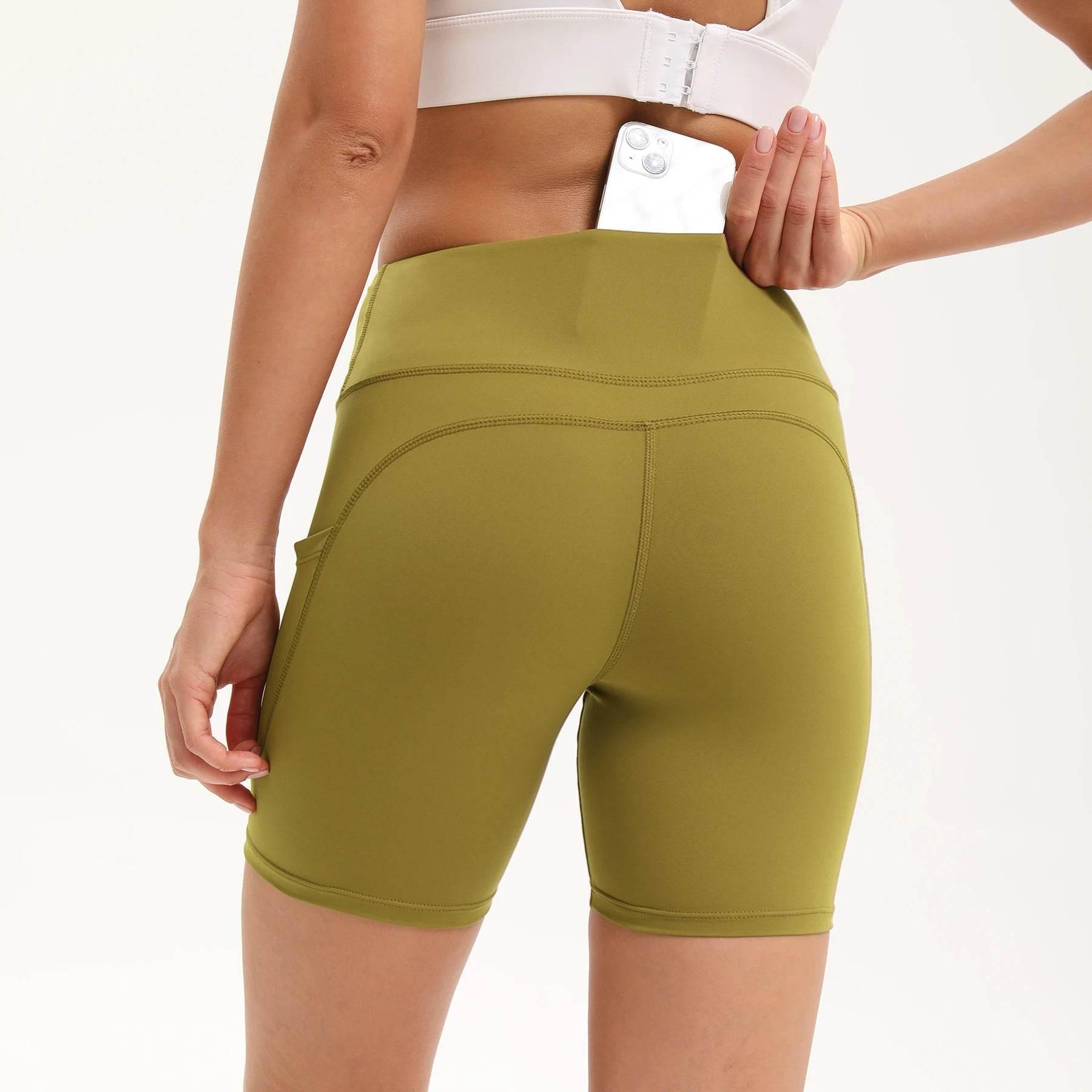 Women Sports Short High Waist Fitness Tights Women Yoga Legging Shorts Cycling Athletic Gym Running Yoga Shorts Women Sports Sho - Empire P.E