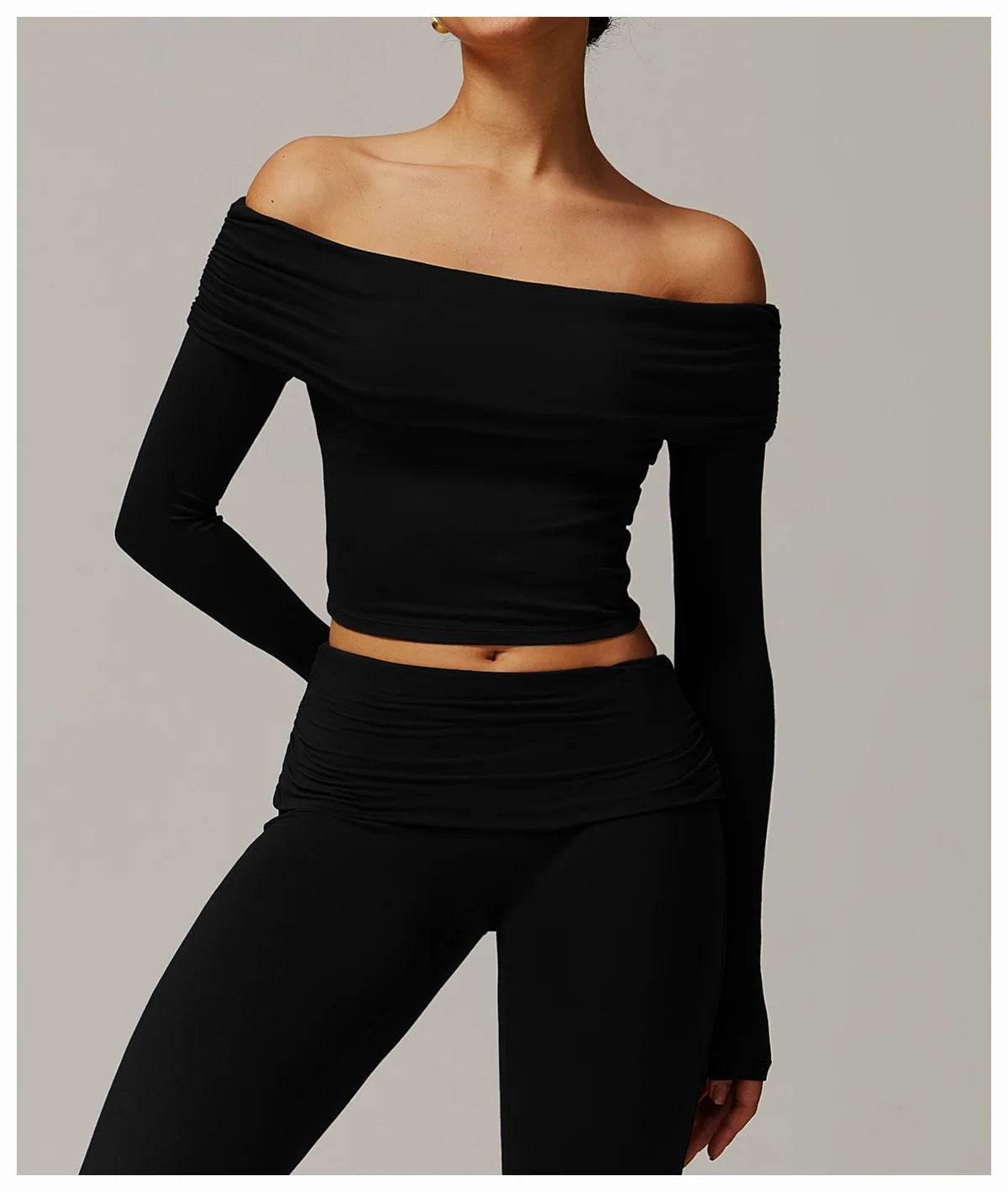 Sexy Yoga Long Sleeve Slim Fit Fitness Yoga Shirts Crop Top Women's Quick-drying Sport Tops Running Workout Women Gym Clothing - Empire P.E