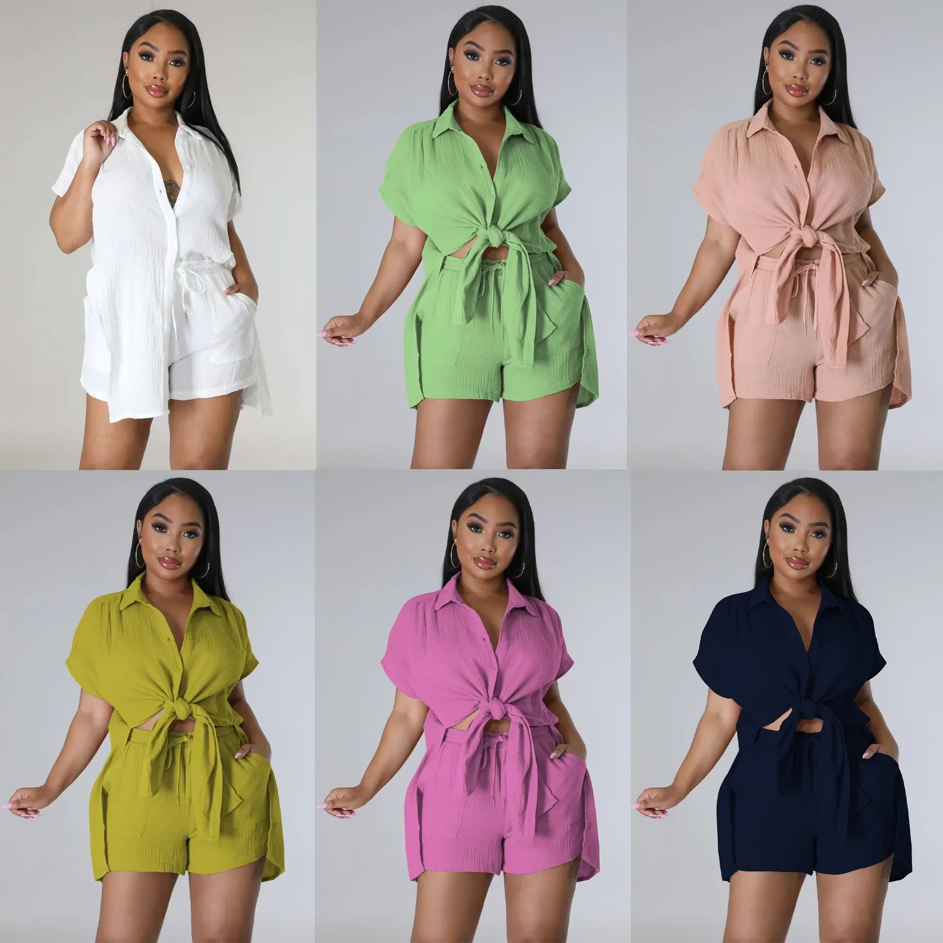 Women Two Piece Sets Elastic Waist - Empire P.E
