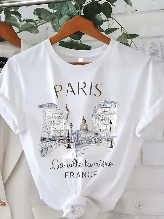 90s Paris Women Print T-shirt