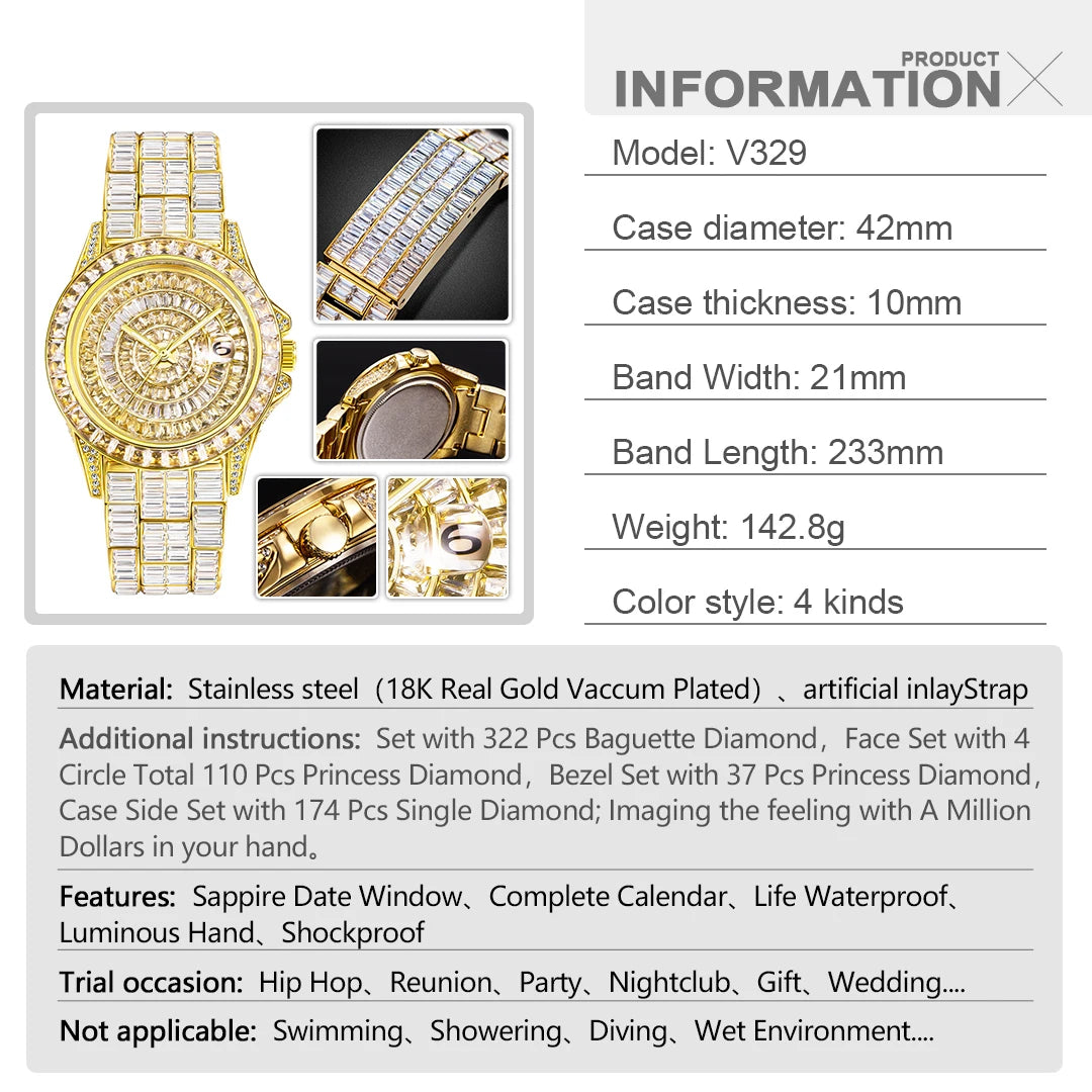 Full Iced Out Watches For Men