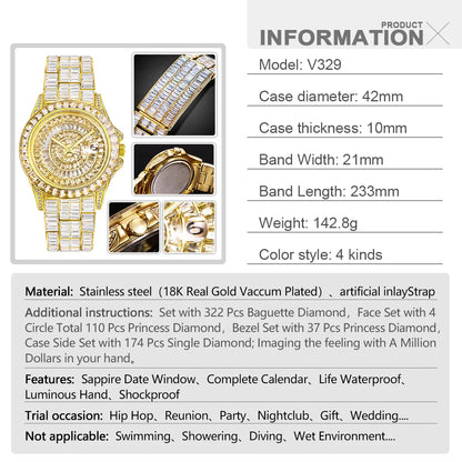 Full Iced Out Watches For Men