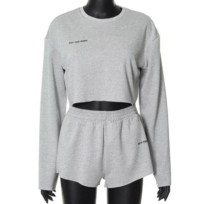2025 New Sport Wear High Street Track Suits Sweatshirt Shorts Sets New Matching Sets 3 Pieces Set Women's Suits - Empire P.E