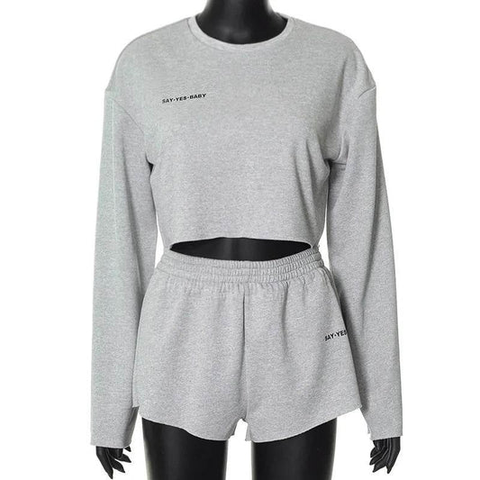 2025 New Sport Wear High Street Track Suits Sweatshirt Shorts Sets New Matching Sets 3 Pieces Set Women's Suits - Empire P.E
