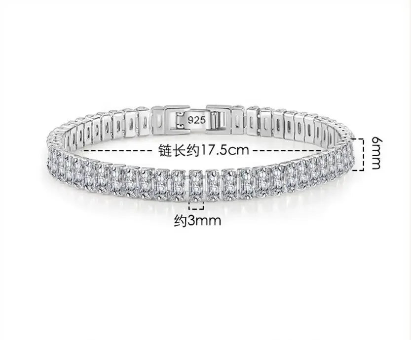4mm Moissanite Tennis Bracelets for Women 100% 925 Sterling Silver - Empire P.E