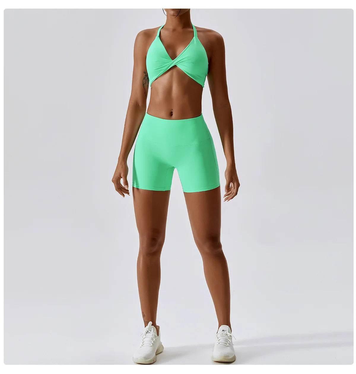 Yoga Set Women's Tracksuit Fitness Sports Set Workout Clothes For Women Gym Set Women Outfits Sports Bra Yoga Pants Yoga Suit - Empire P.E