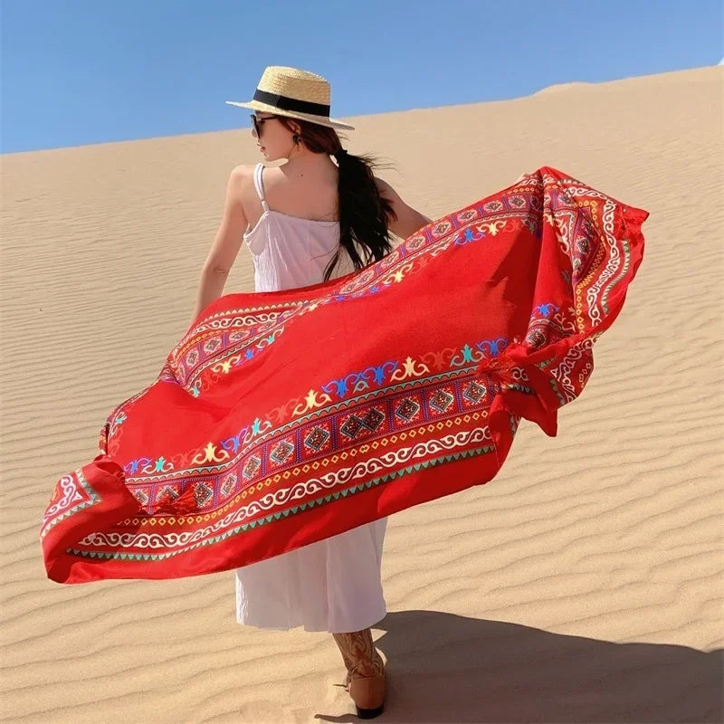 Women Bikini Large Sarong Wrap Scarf Brazilian Swimsuit Bathing Cover-ups