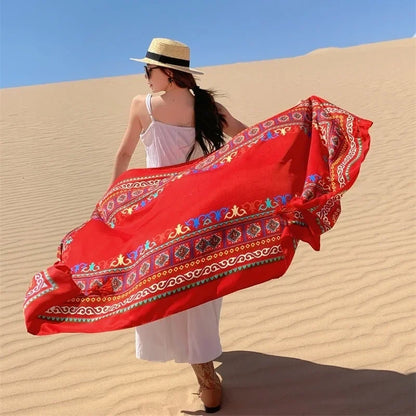 Women Bikini Large Sarong Wrap Scarf Brazilian Swimsuit Bathing Cover-ups