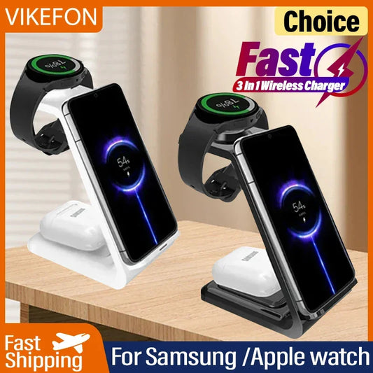 30W 3 in 1 Wireless Charger Stand