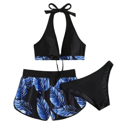 Women 2025 New Sexy Halter Bikini 3 Piece Set