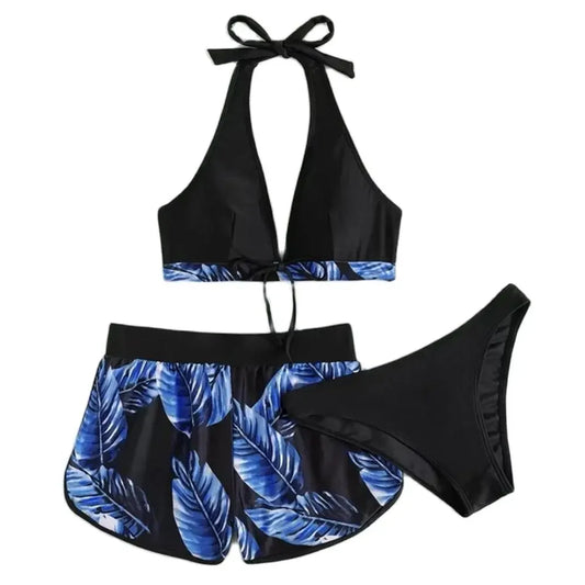 Women 2025 New Sexy Halter Bikini 3 Piece Set