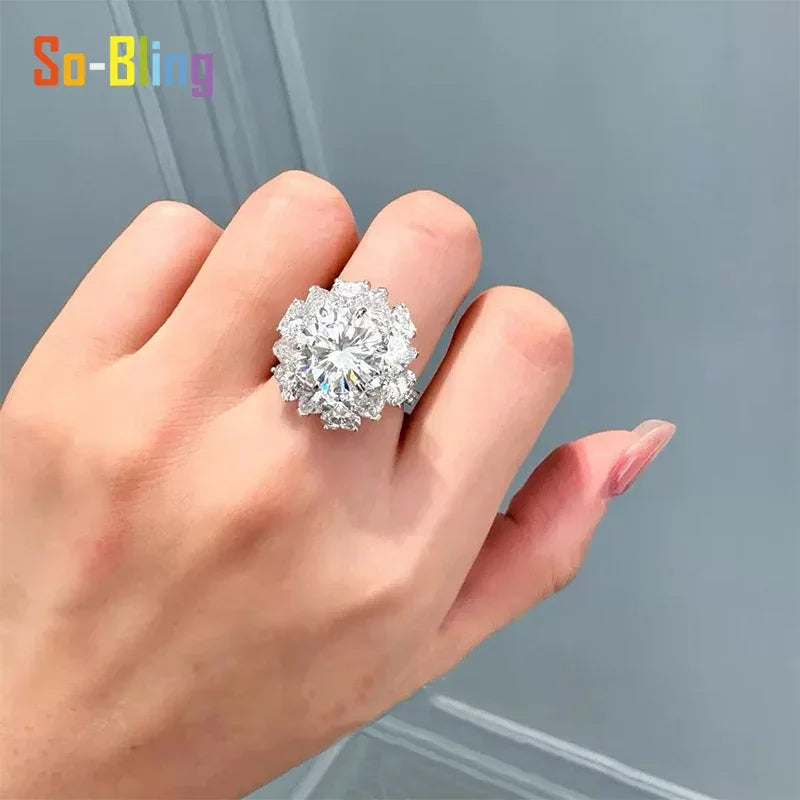 5ct Moissanite Rings 925 Sterling Silver Ring - Empire P.E