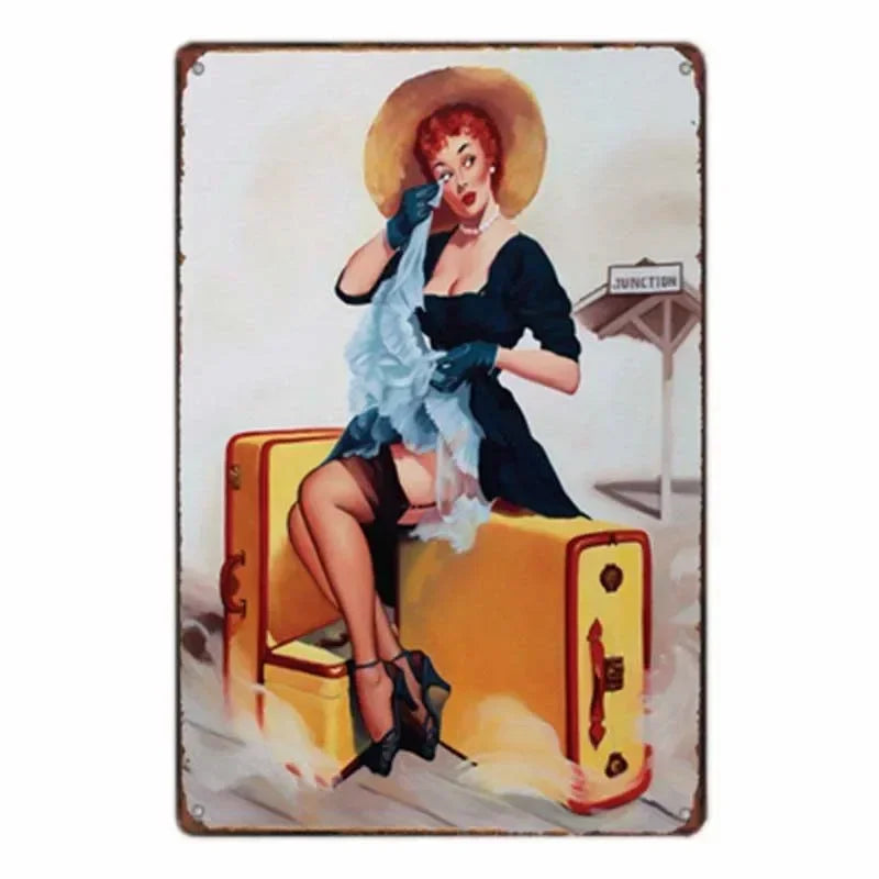 Europe Beauties Poster Metal Iron Sign Art