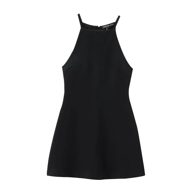 Interlock halter Dress 2024 TRAF's new sexy sleeveless - Empire P.E