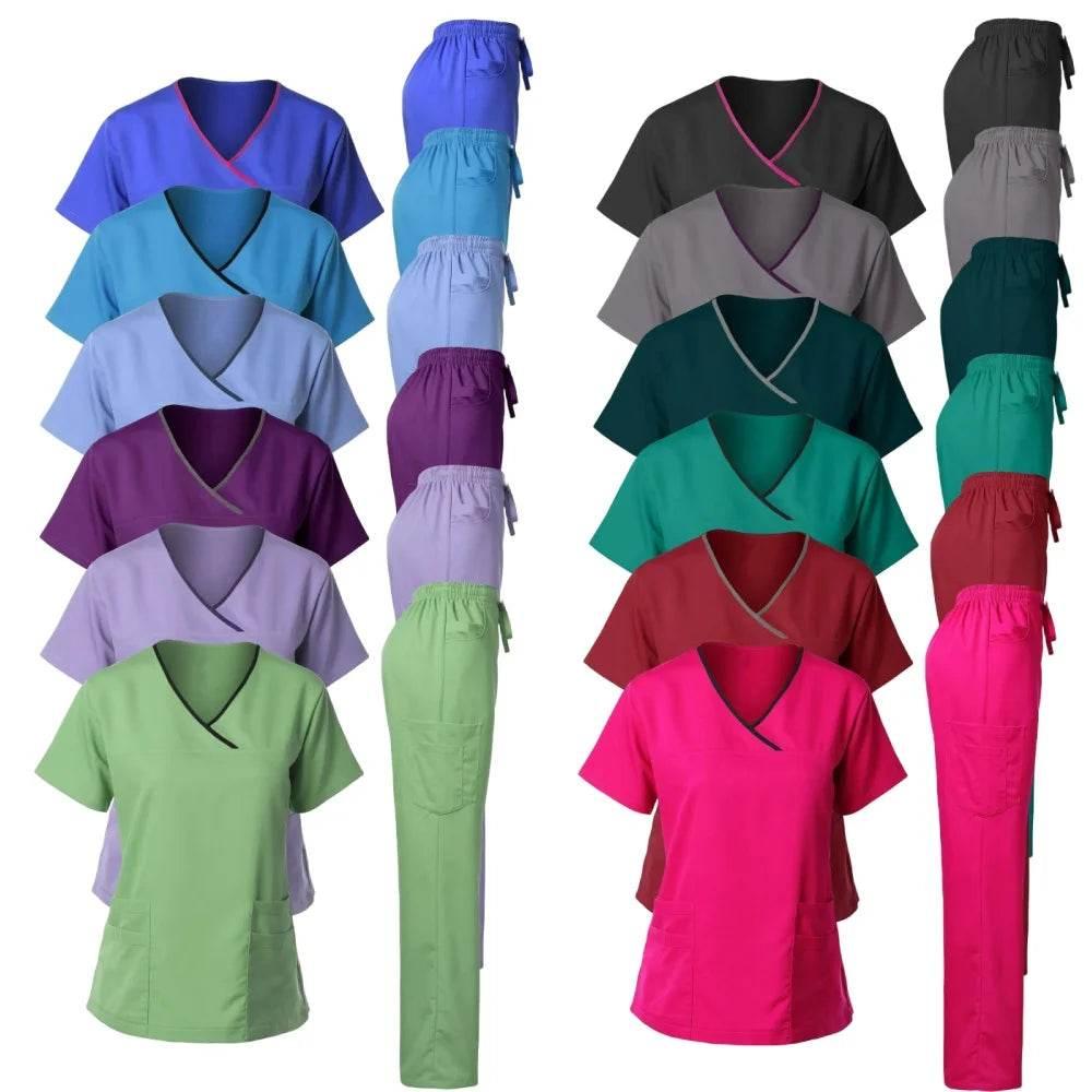 Anti Wrinkle Washable Soft Fabric Nurse Scrubs Hospital Uniform Medical Scrubs Jogger Scrubs Sets Medical Clothing for Women - Empire P.E