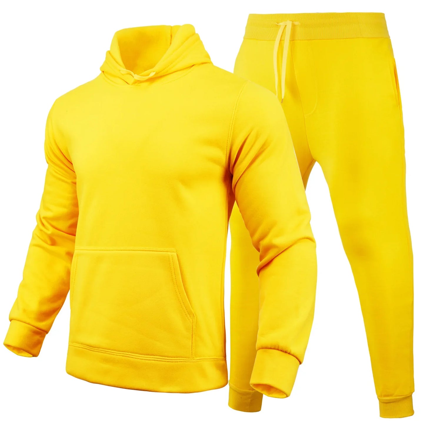 Men's  Hooded Pullover + Sweatpants Sports Suit