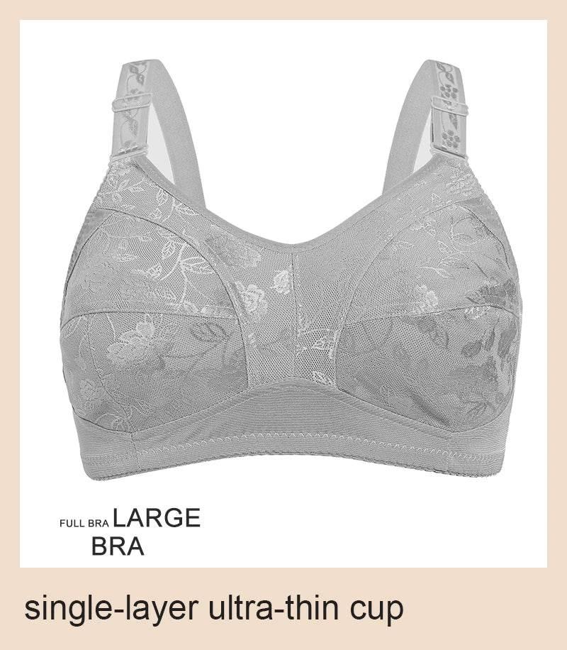 Black Big Women Bras Plus Size Lace Bra For Women Unlined Full Coverage - Empire P.E