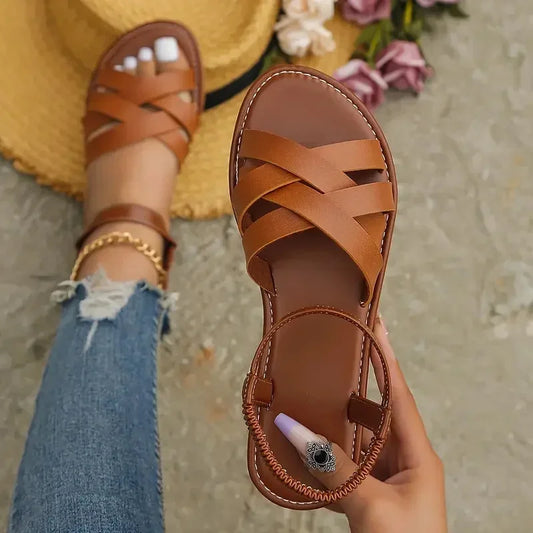 2025 New Women Summer Flat Bottom Sandals