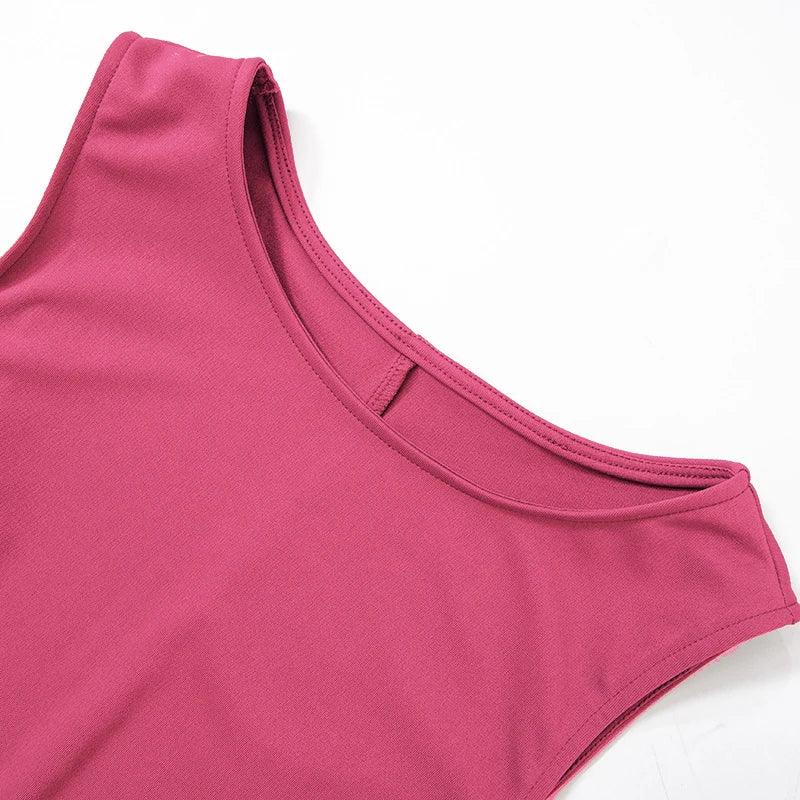 Woman Dress Sleeveless Knit Slim A-Line Female O-Neck Mini Dresses - Empire P.E