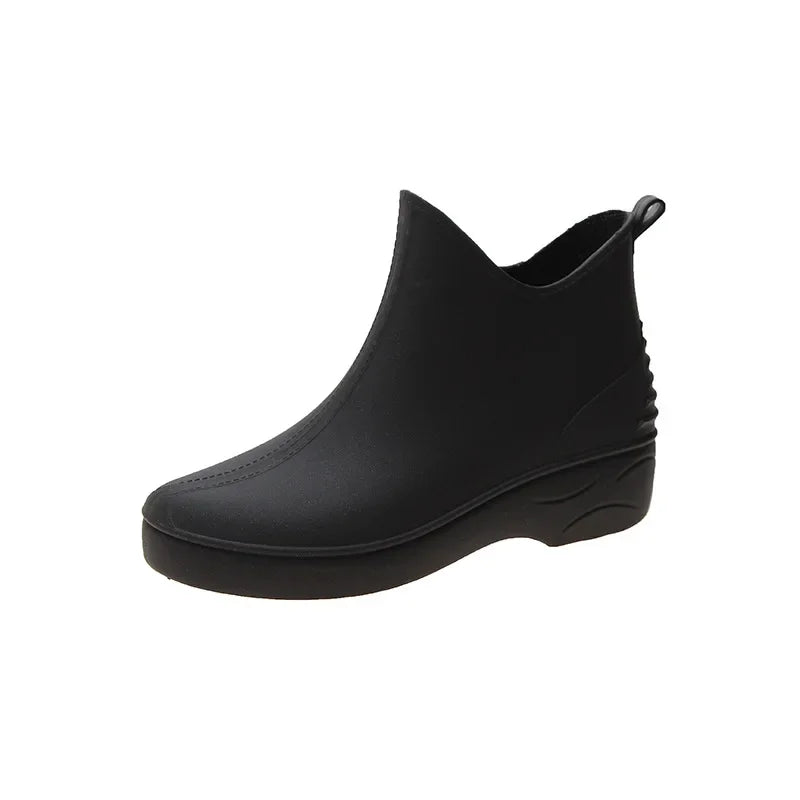 Fashion Waterproof Rain Shoes for Women Platform Ankle Rain Boots - Empire P.E