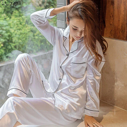 Women's Luxurious Satin Pajamas - Empire P.E