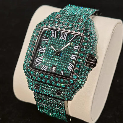 Green Diamond Watch For Men
