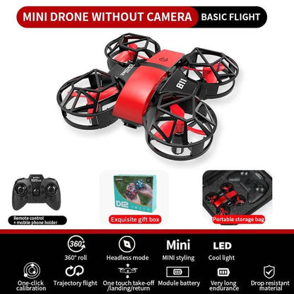 Dowellin D12 Drone Mini Remote Control Aircraft New Children's Toy HD Dual Camera Fixed Height RC Quadcopter Starter Gifts - Empire P.E