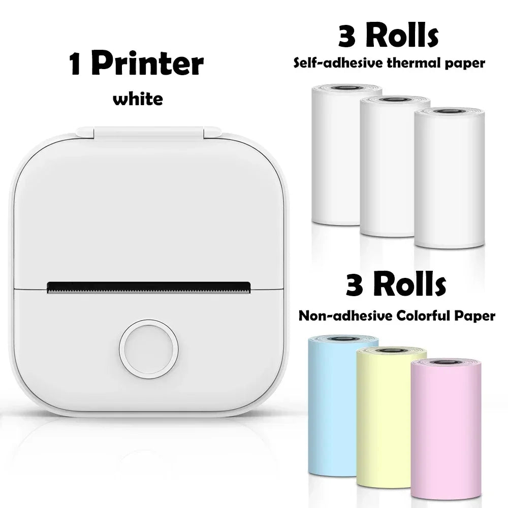 Portable Mini Wireless Thermal Pocket Printer Self-adhesive Stickers - Empire P.E
