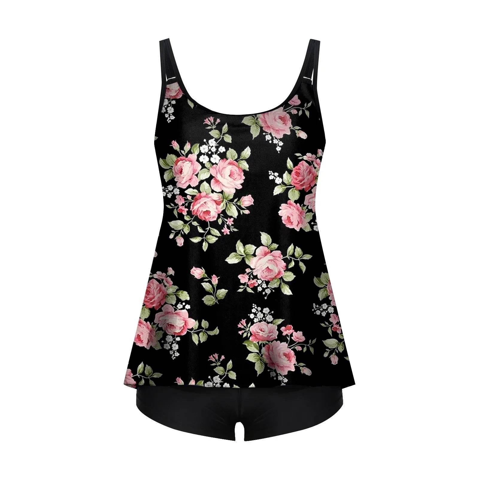 2024 Personality Popular Women's Swimsuit Sexy Printed Vest Shorts Swimsuit Two-Piece Set Soft And Comfortable Swimwear - Empire P.E