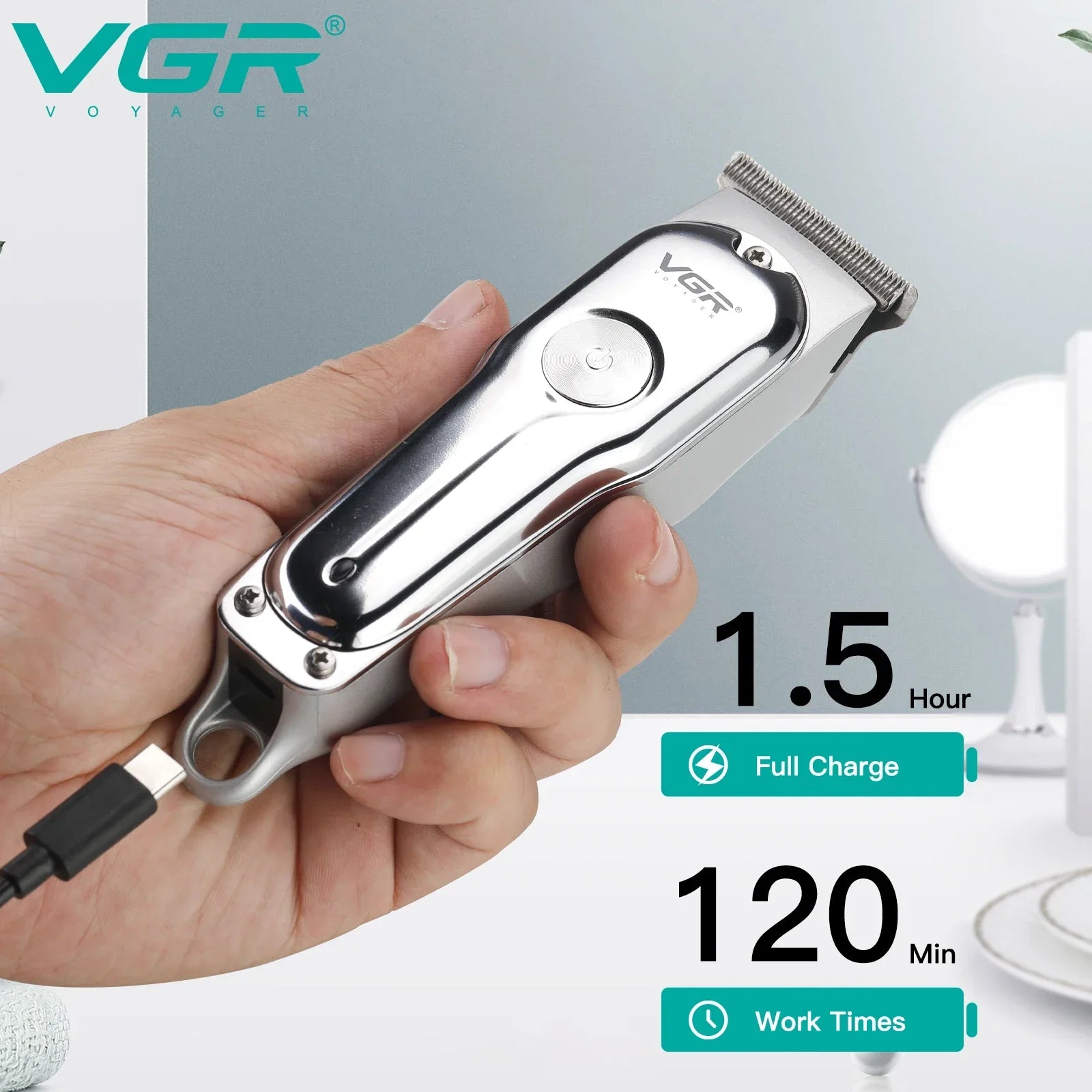 VGR Hair Trimmers Electric Clippers Professional - Empire P.E