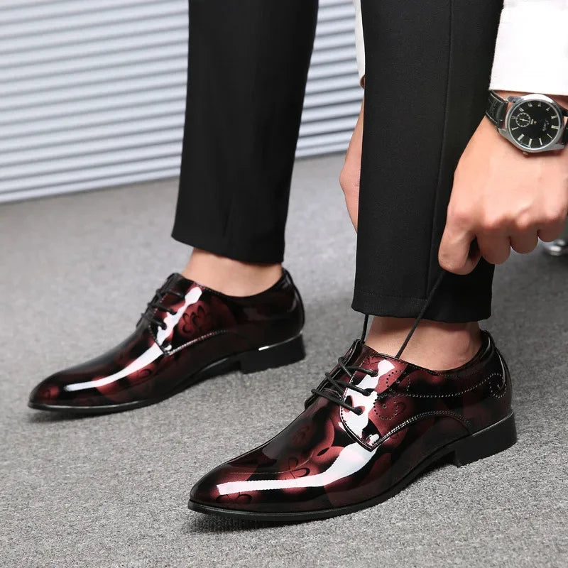 Men's Dress Shoes Floral Pattern Oxfords - Empire P.E