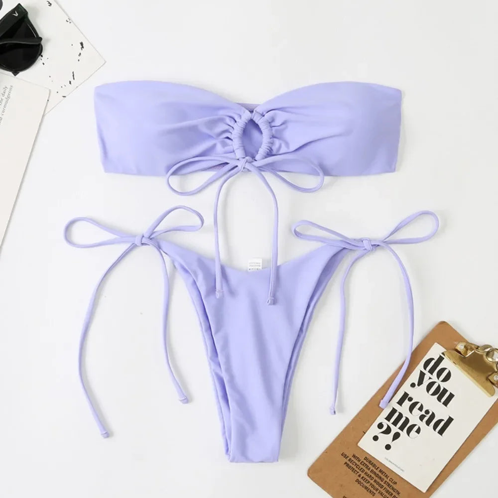 Vacation Low Waist Two Piece Sexy Bikini Set - Empire P.E