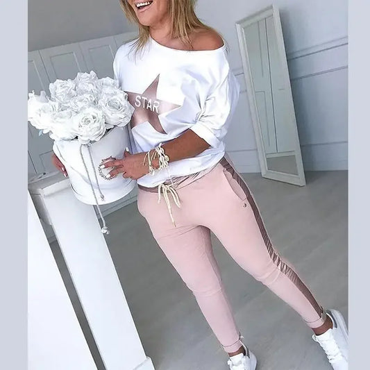 2 Pieces Set Women 2023 New Leisure Suit Sports Set - Empire P.E