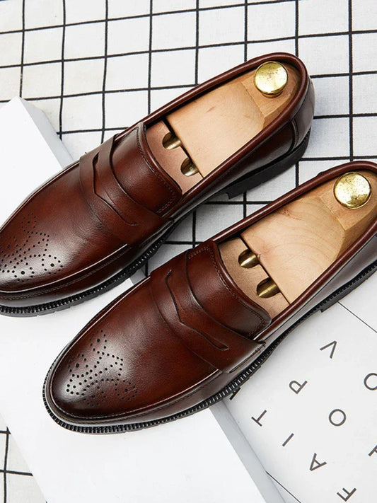 Men Dress Shoes Inner High Loafers - Empire P.E